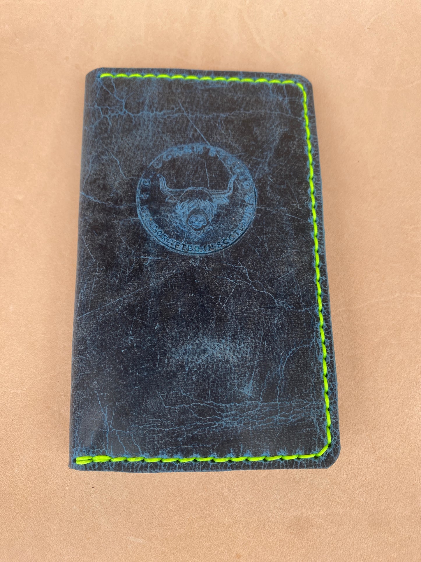 Slim bi-fold long wallet (Flouro Goat)