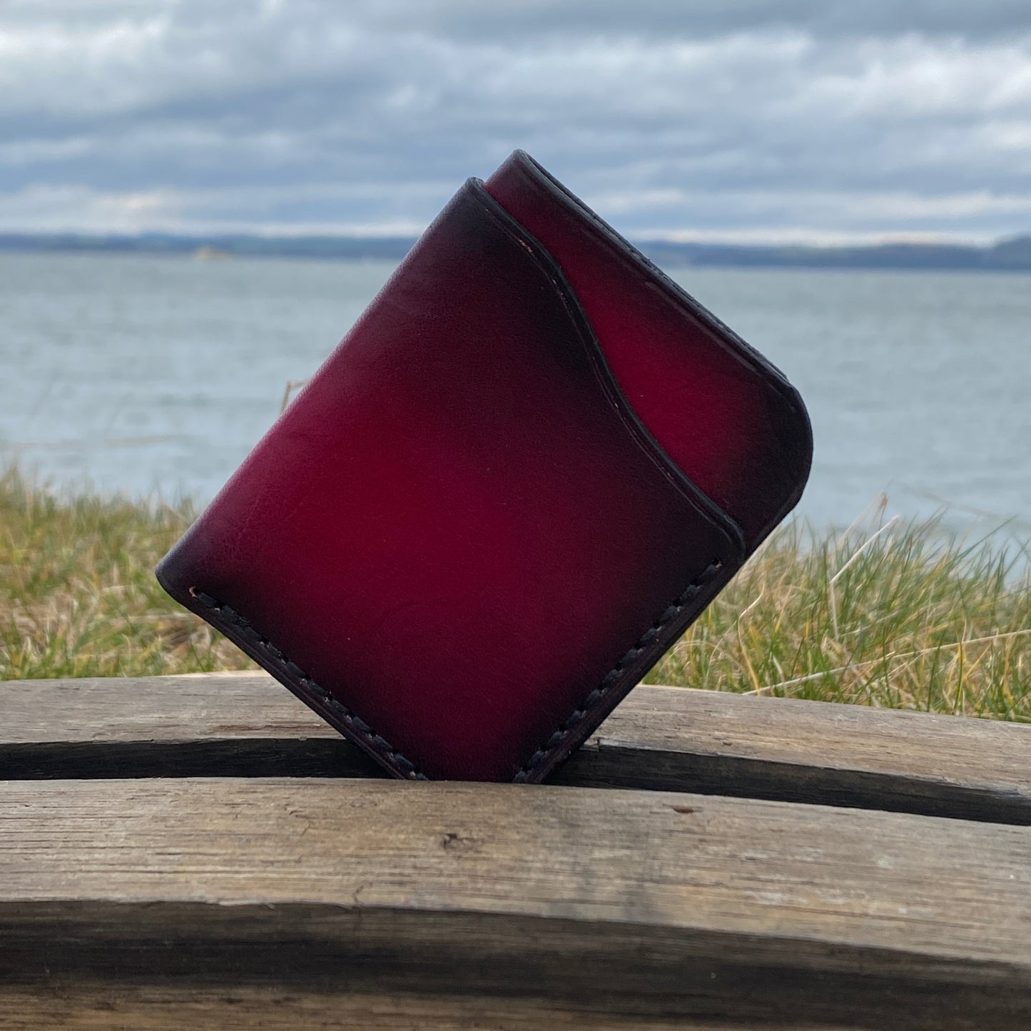 Folded card case (Oxblood starburst)