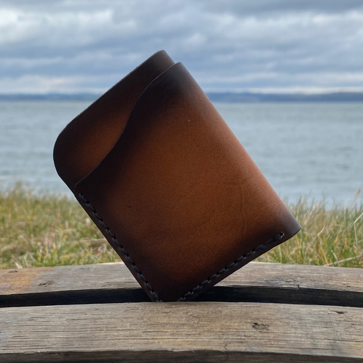 Folded card case (Tan starburst)