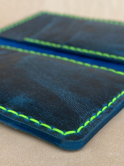 Slim bi-fold long wallet (Flouro Goat)